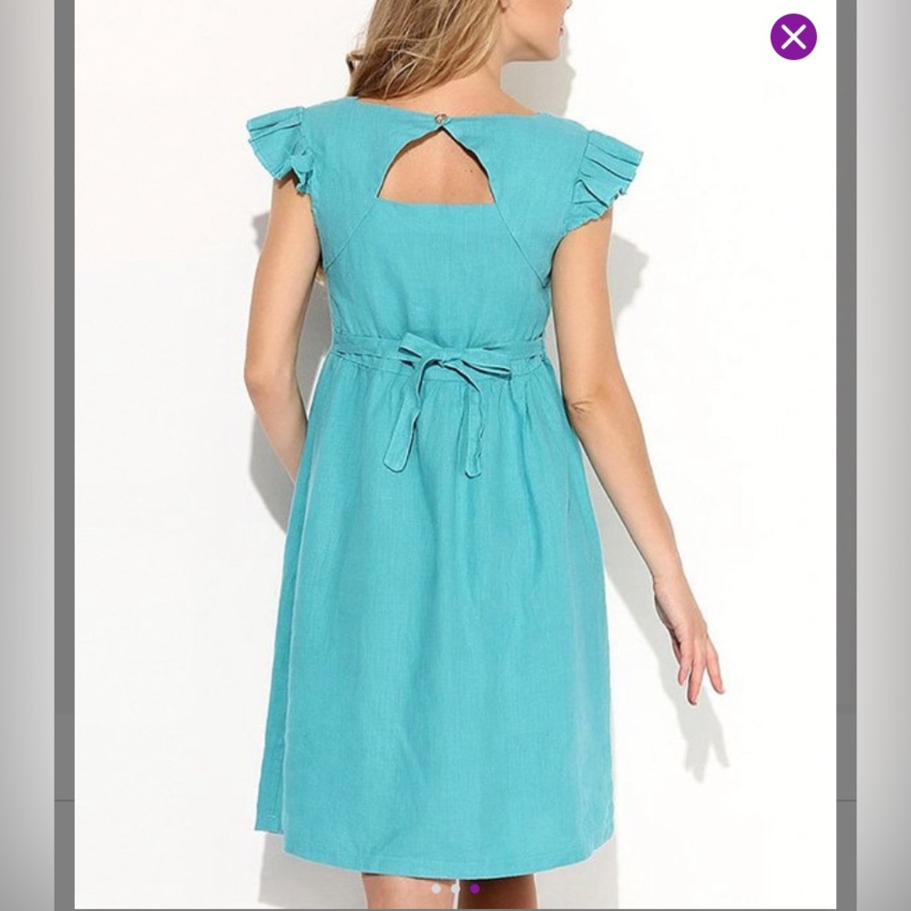 Angel sleeve maternity dress